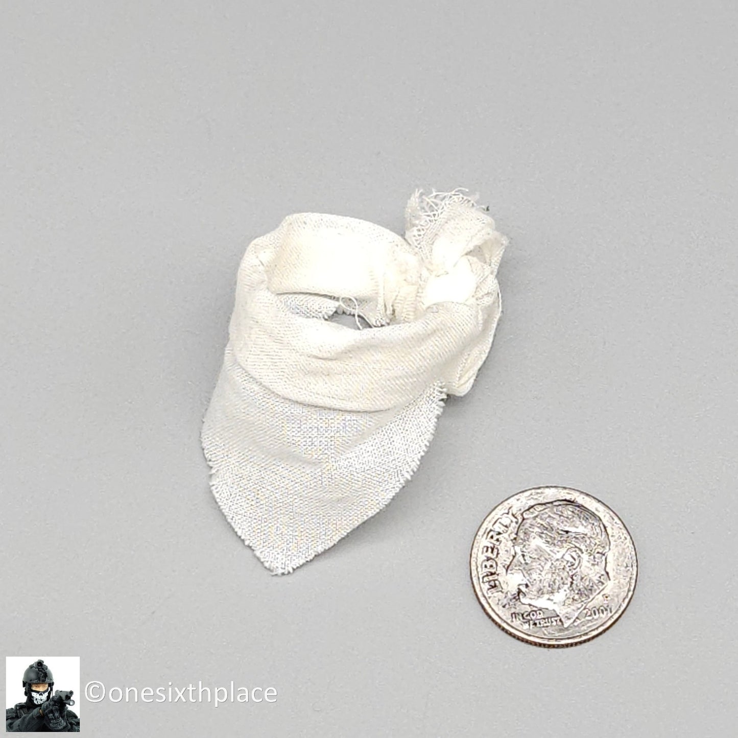 1:6 scale BBI Vietnam Green Beret White Bandana Scarf for 12" Figures