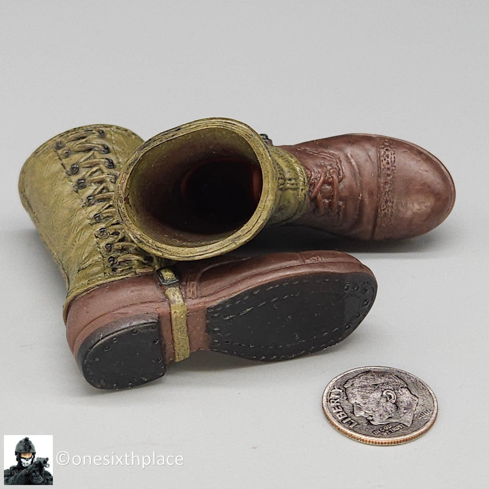 1:6 Ultimate Soldier WWII US  Boots w/ Leggings (Foot Type) for 12" Figures