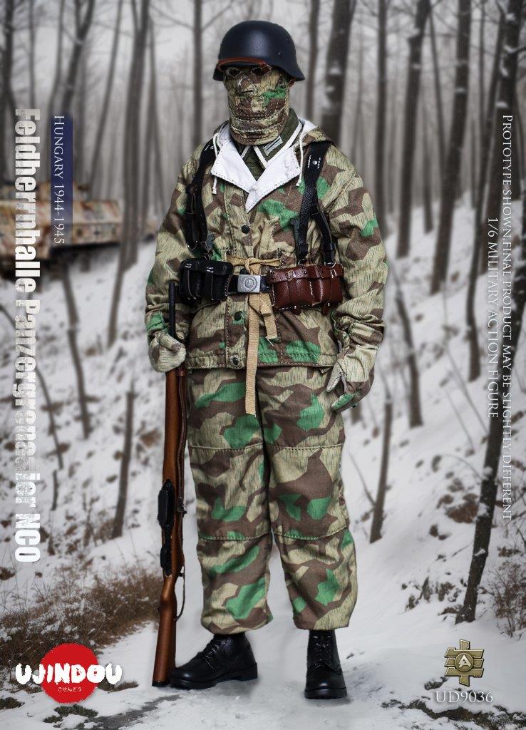 1:6 scale Ujindou WWII German Feldhernhalle Panzergrenadier NCO, Hungary 1944-1945 Figure UD9036