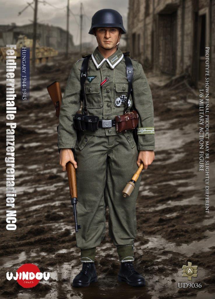 1:6 scale Ujindou WWII German Feldhernhalle Panzergrenadier NCO, Hungary 1944-1945 Figure UD9036
