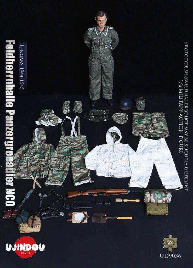 1:6 scale Ujindou WWII German Feldhernhalle Panzergrenadier NCO, Hungary 1944-1945 Figure UD9036