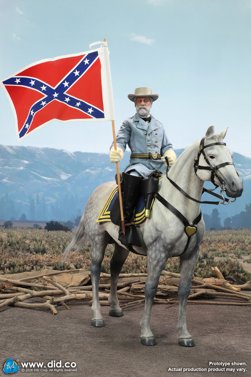 1:6 scale DID E60086 US Civil War White War Horse (Standing) for 12" Figures (PREORDER)