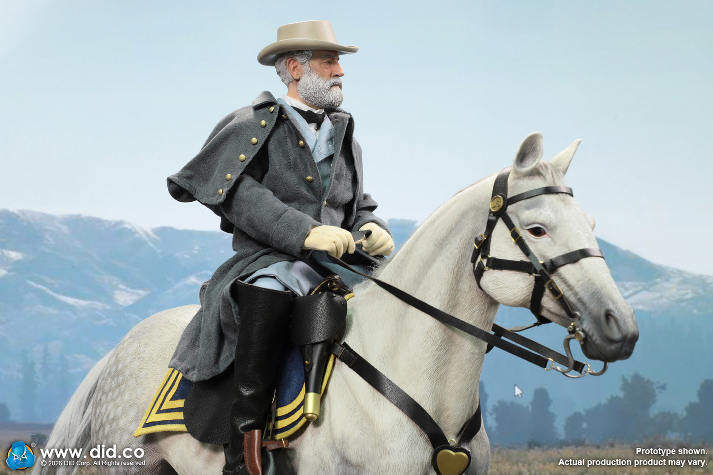 1:6 scale DID E60086 US Civil War White War Horse (Standing) for 12" Figures (PREORDER)