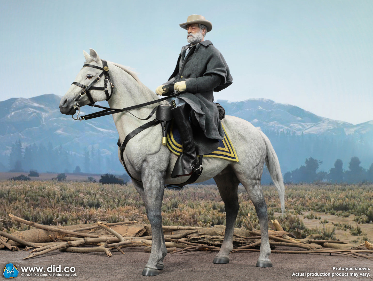 1:6 scale DID E60086 US Civil War White War Horse (Standing) for 12" Figures (PREORDER)