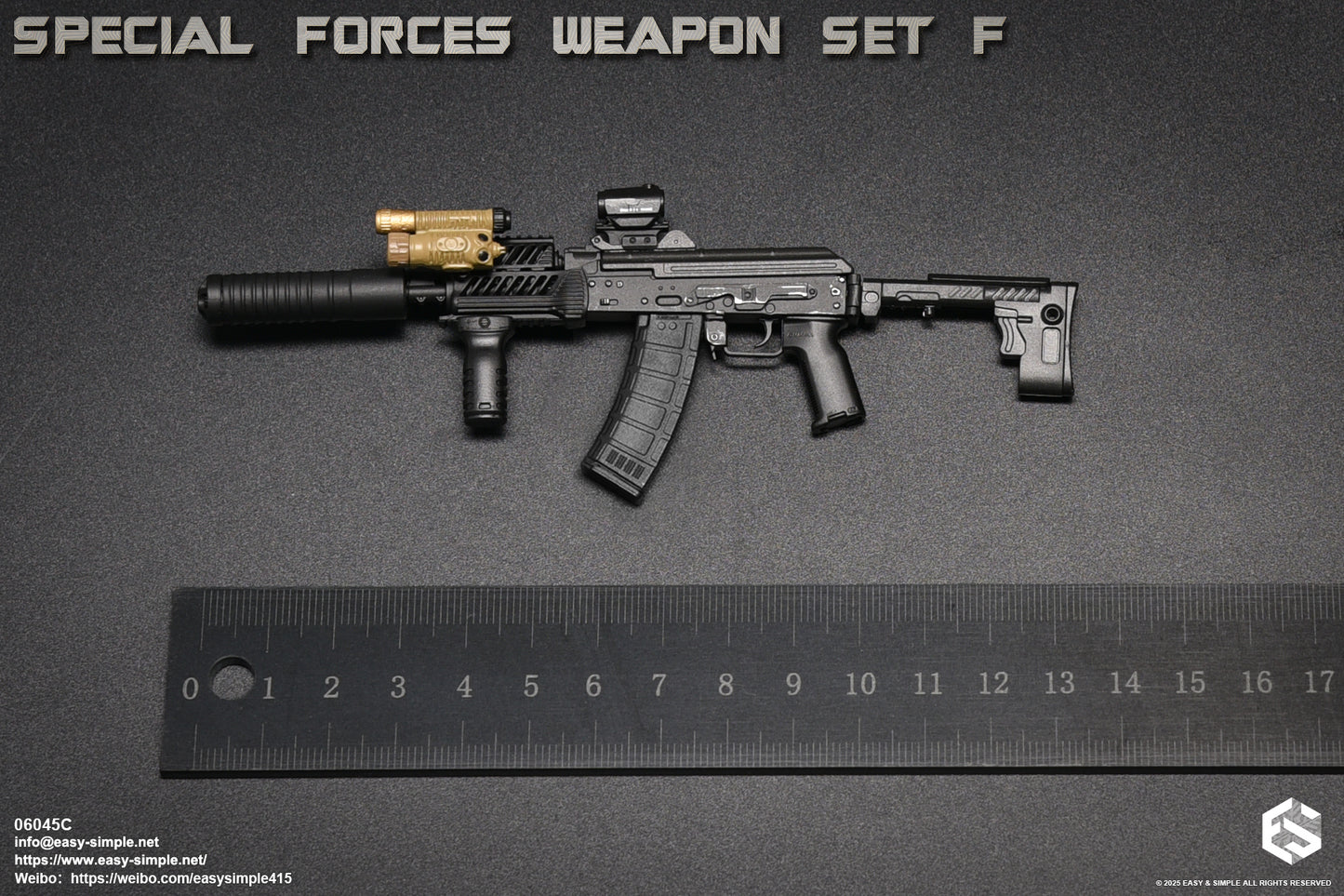 1:6 scale Easy & Simple Special Forces Weapon Set F Ver. C for 12" Figures 06045C