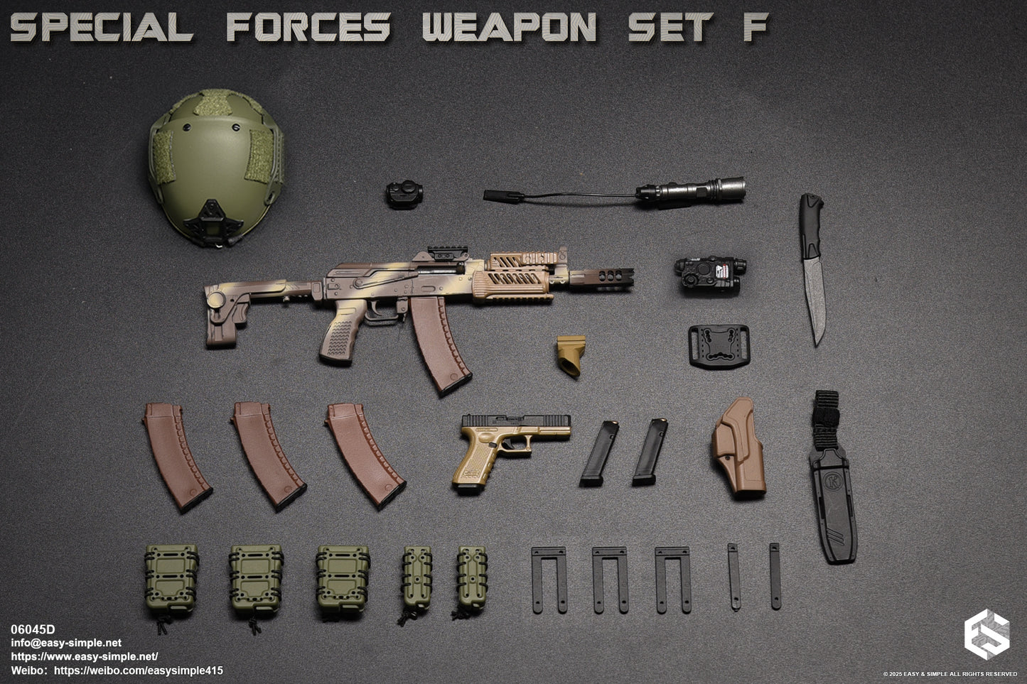 1:6 scale Easy & Simple Special Forces Weapon Set F Ver. D for 12" Figures 06045D