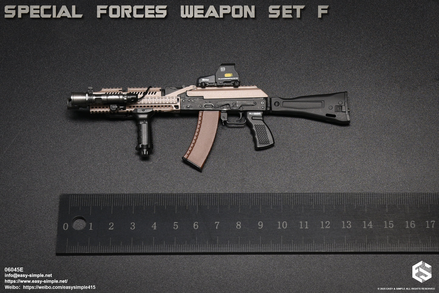 1:6 scale Easy & Simple Special Forces Weapon Set F Ver. E for 12" Figures 06045E