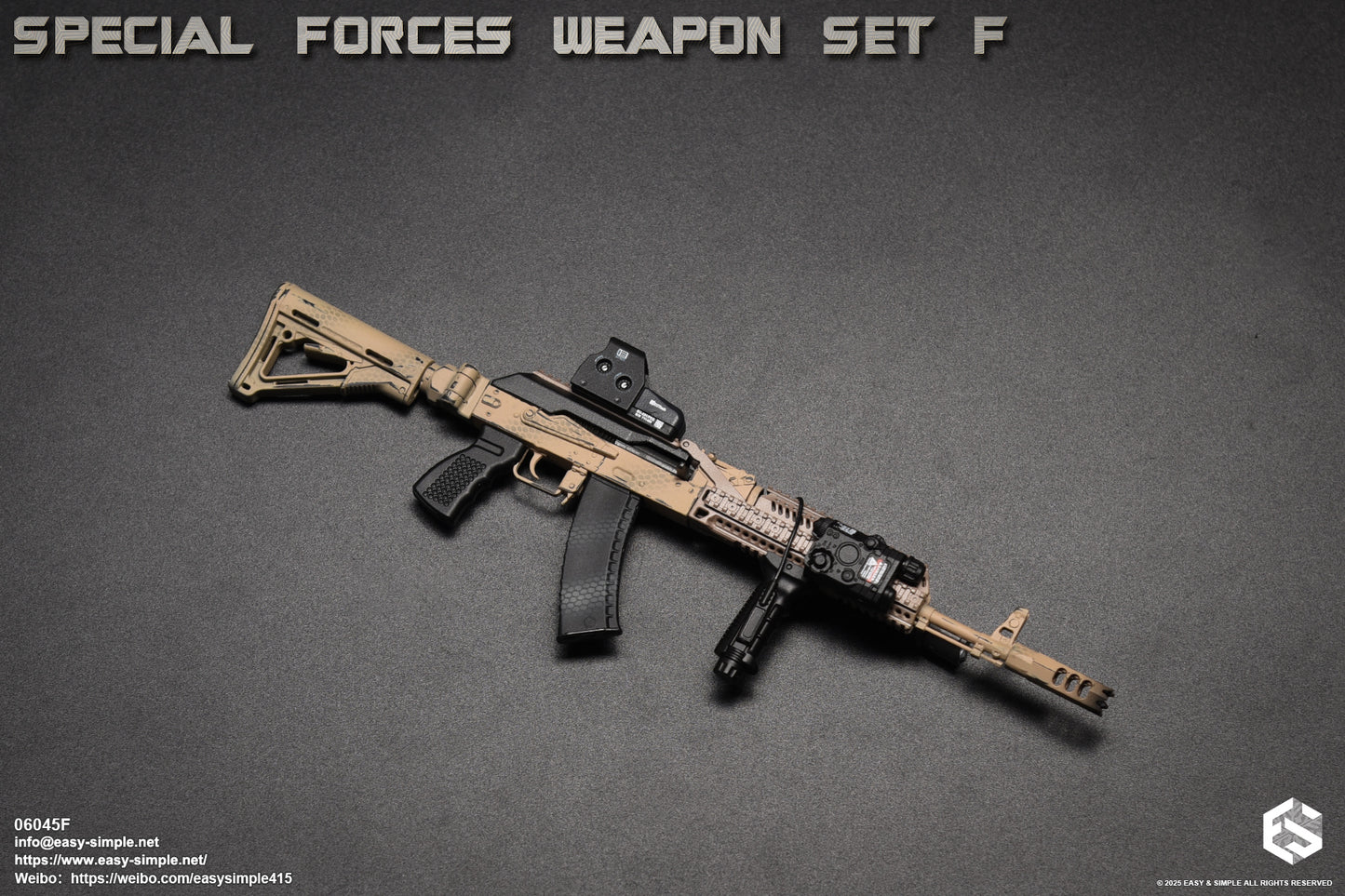 1:6 scale Easy & Simple Special Forces Weapon Set F Ver. F for 12" Figures 06045F