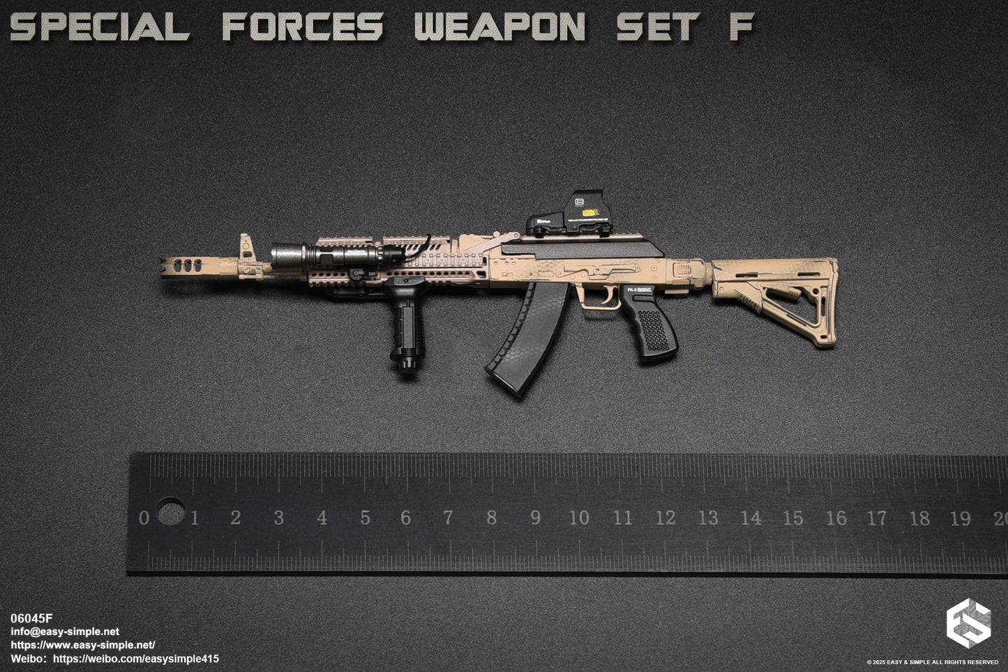 1:6 scale Easy & Simple Special Forces Weapon Set F Ver. F for 12" Figures 06045F