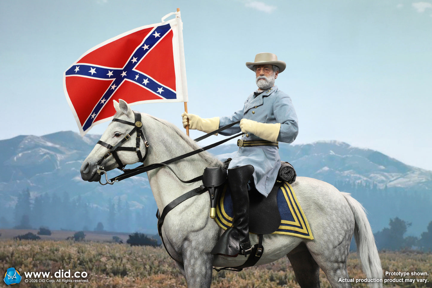 1:6 scale DID E60086 US Civil War White War Horse (Standing) for 12" Figures (PREORDER)