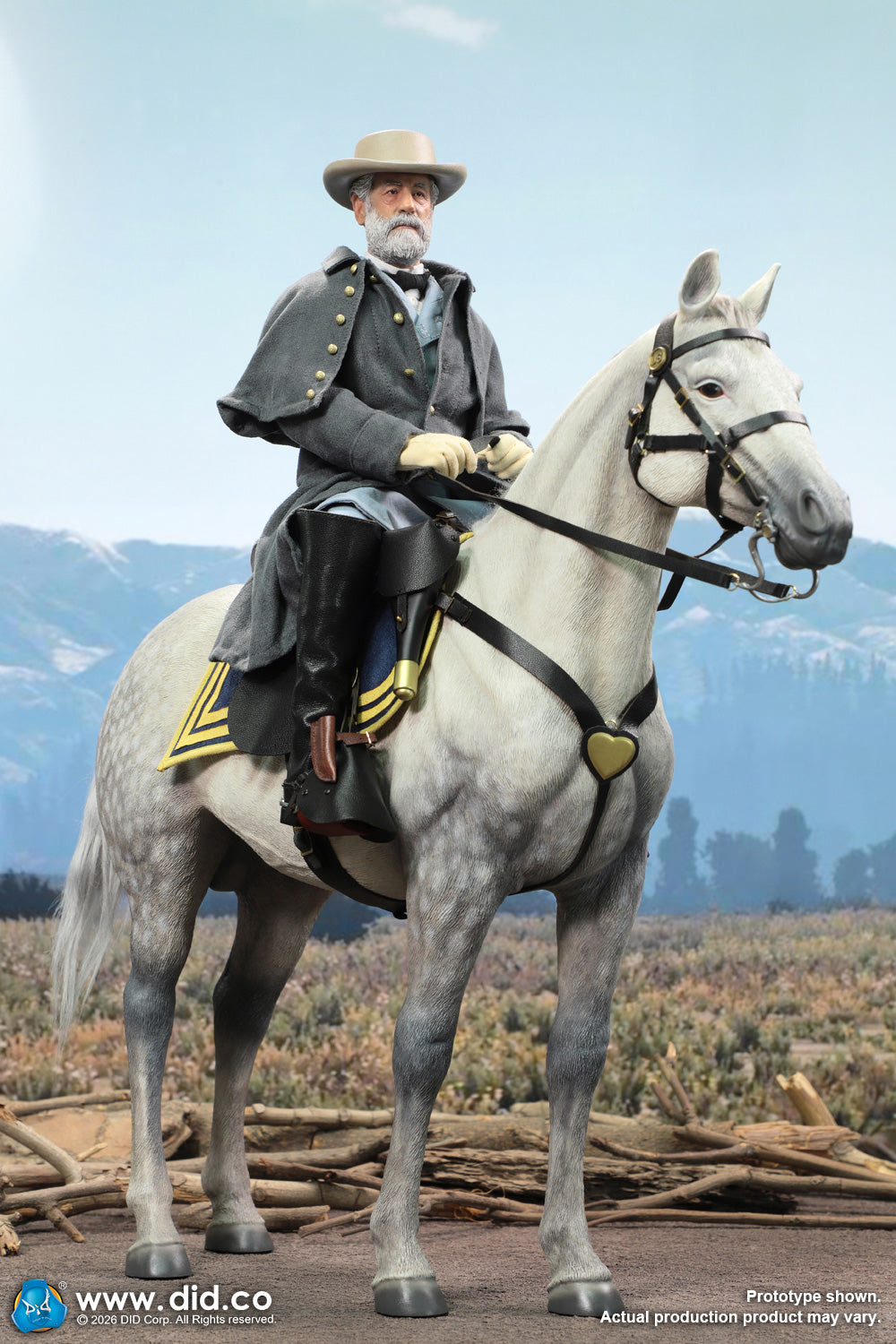 1:6 scale DID E60086 US Civil War White War Horse (Standing) for 12" Figures (PREORDER)