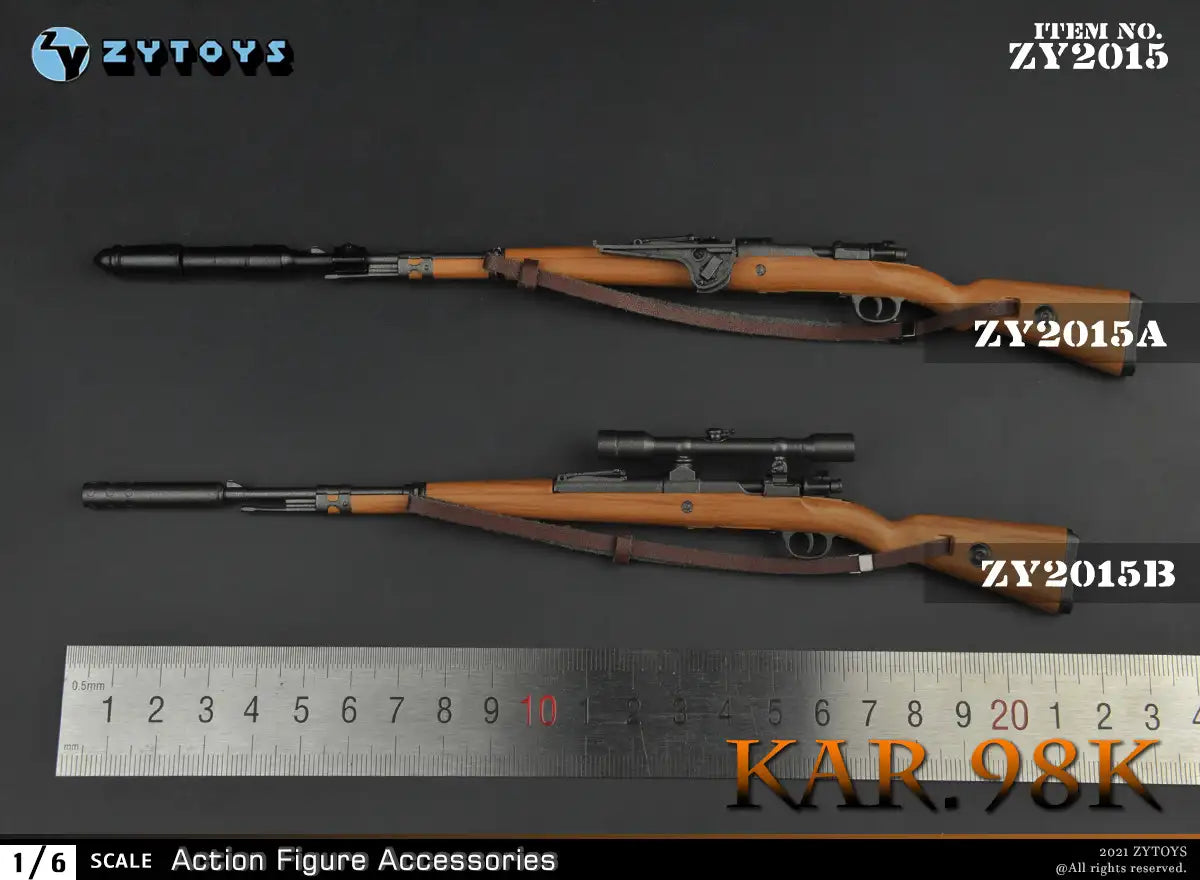 1:6 scale ZY Toys WWII German K98 Sniper Rifle Weapon Set for 12" Figures ZY2015B