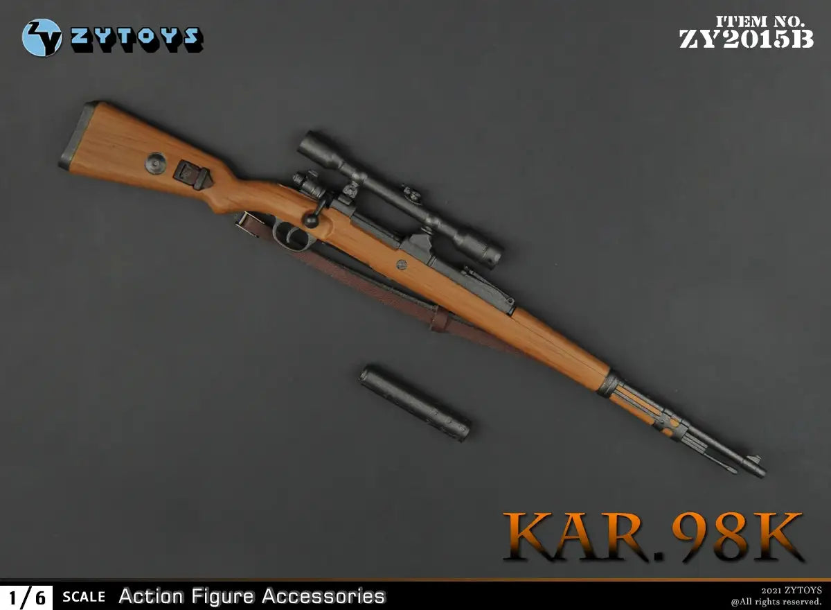 1:6 scale ZY Toys WWII German K98 Sniper Rifle Weapon Set for 12" Figures ZY2015B