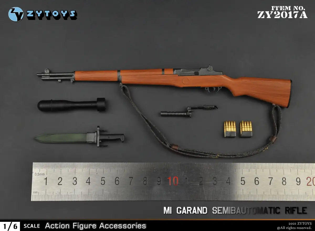 1:6 scale ZY Toys WWII US M1 Garand Rifle w/ Grenade Launcher Weapon Set for 12" Figures ZY2017A