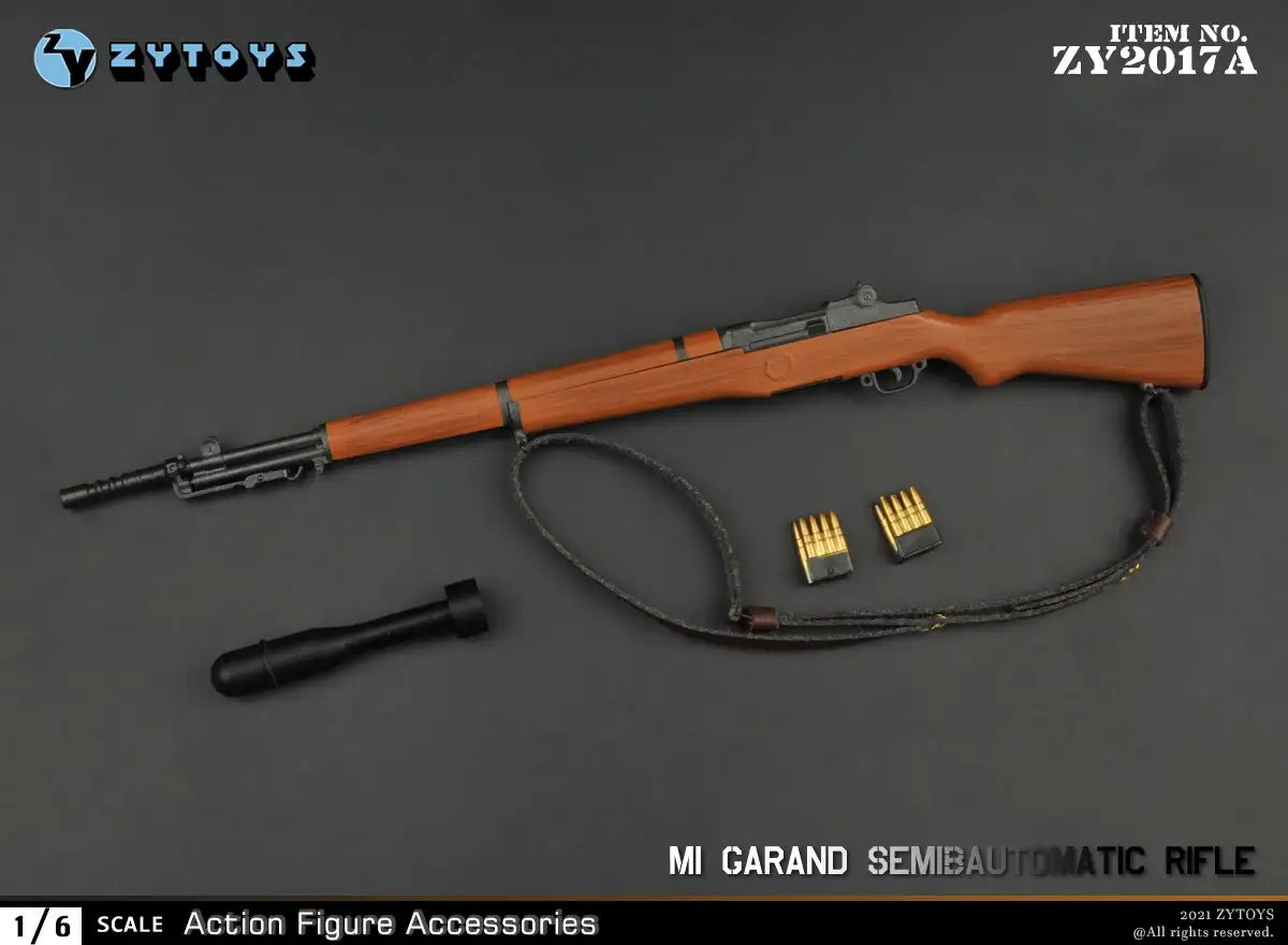 1:6 scale ZY Toys WWII US M1 Garand Rifle w/ Grenade Launcher Weapon Set for 12" Figures ZY2017A
