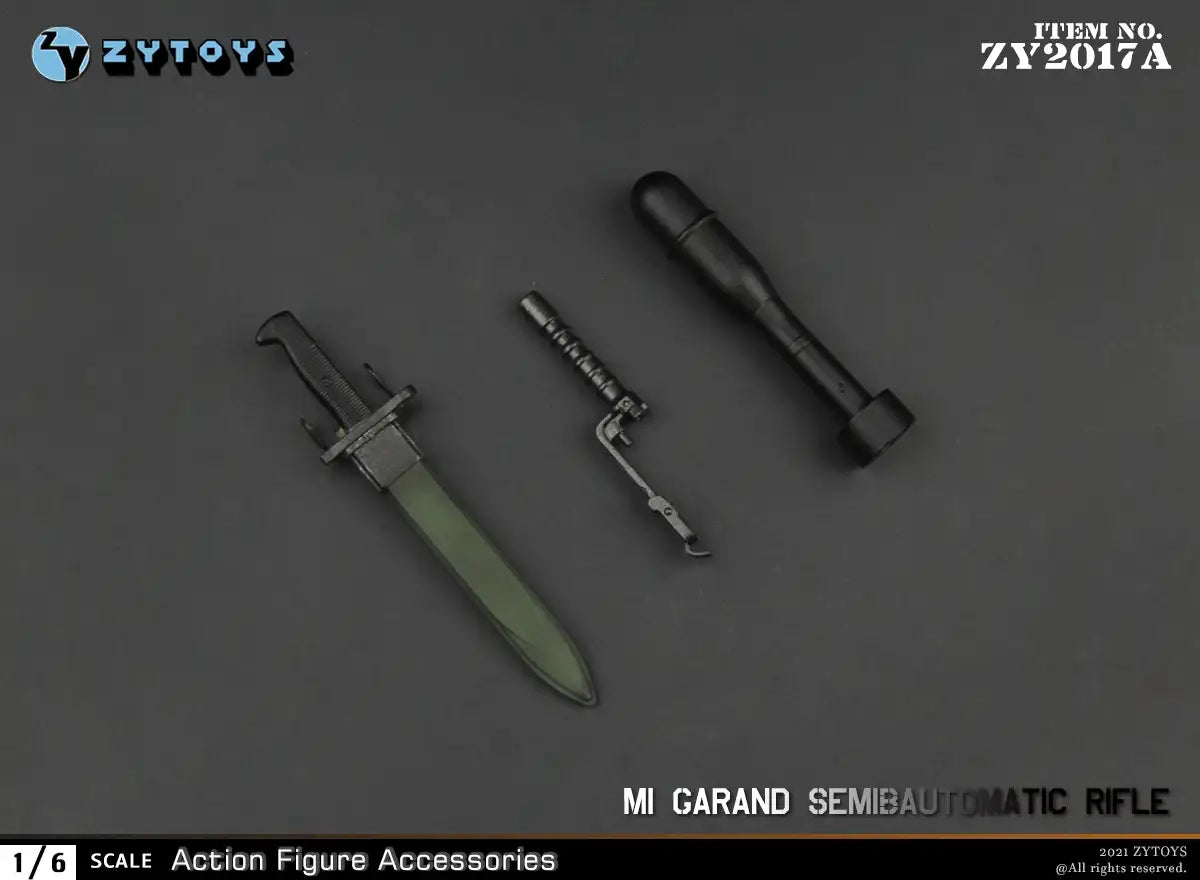 1:6 scale ZY Toys WWII US M1 Garand Rifle w/ Grenade Launcher Weapon Set for 12" Figures ZY2017A