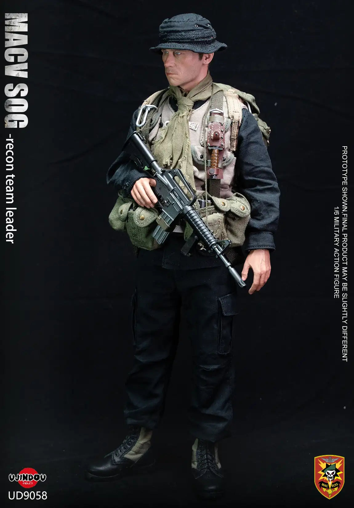 1:6 scale Ujindou Vietnam MACV-SOG Team Leader Green Shirt for 12" Figures