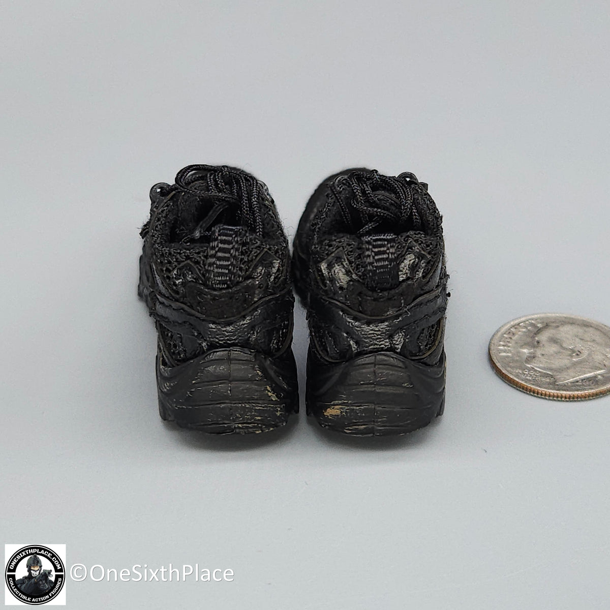 1:6 scale Easy & Simple LAPD SWAT Black Tactical Boots for 12" Figures
