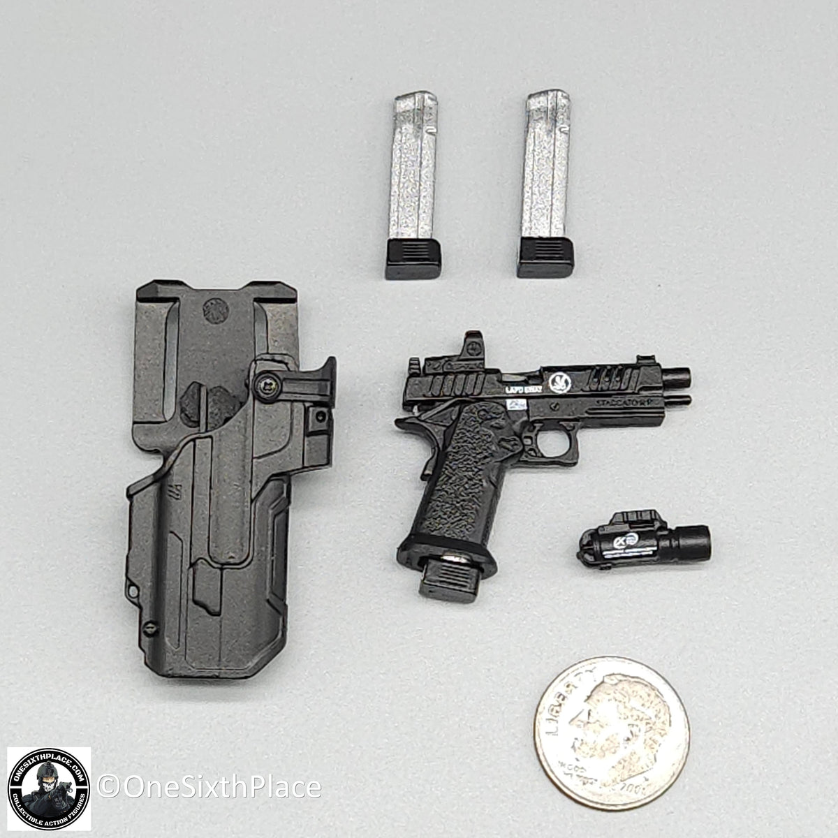 1:6 scale Easy & Simple LAPD SWAT 2011 Pistol & Holster for 12" Figures