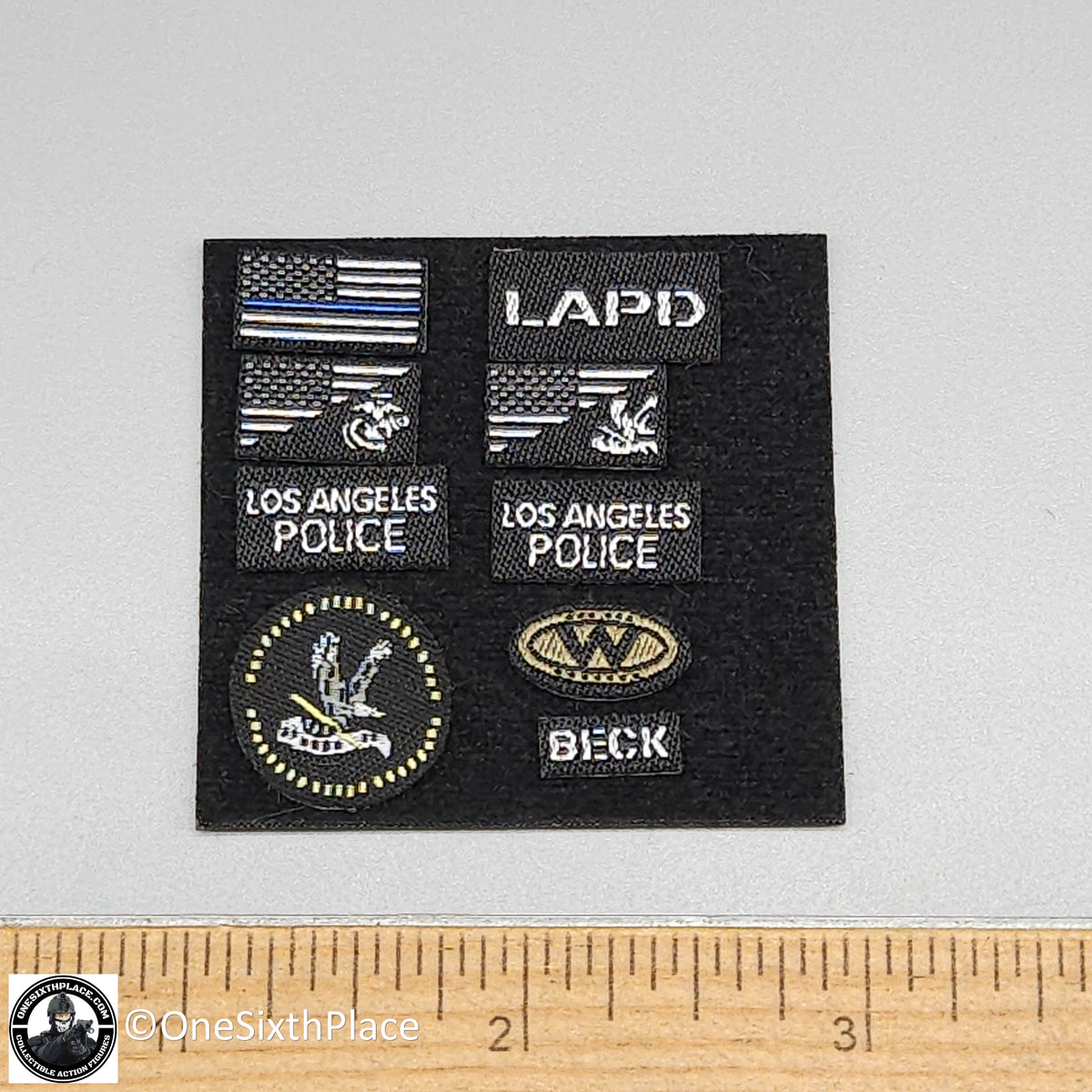 1:6 scale Easy & Simple LAPD SWAT Patches Set for 12" Figures