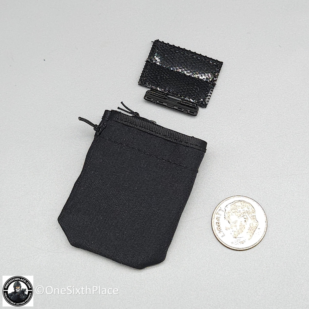 1:6 scale Easy & Simple LAPD SWAT Black Tubes Dump Pouch for 12" Figures