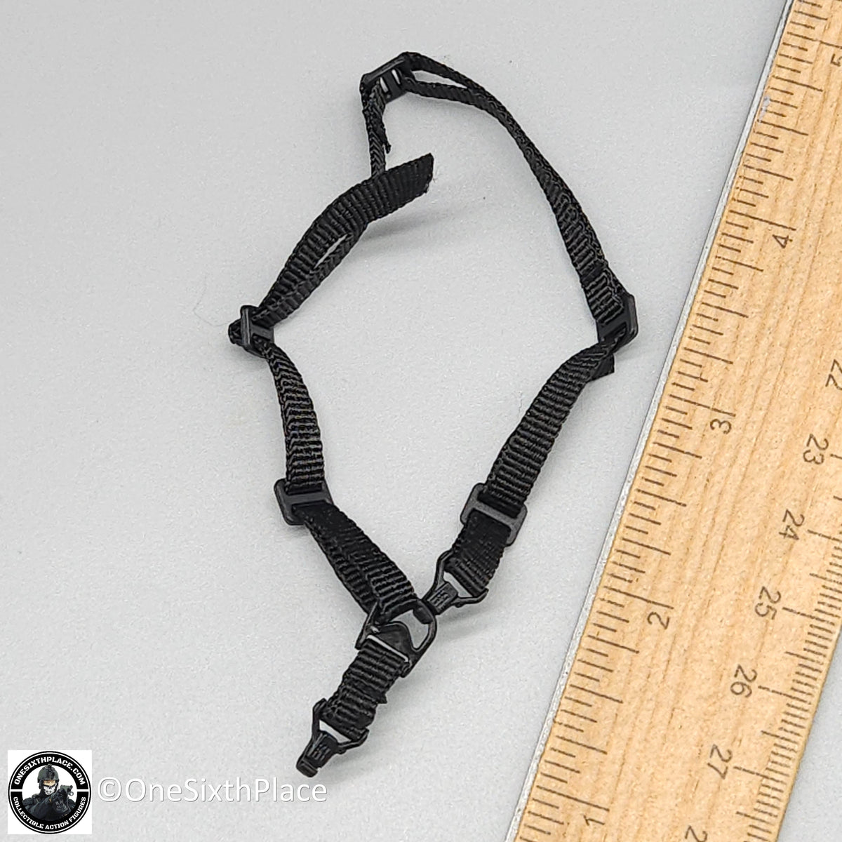 1:6 scale Easy & Simple LAPD SWAT Black Single Point Rifle Sling for 12" Figures