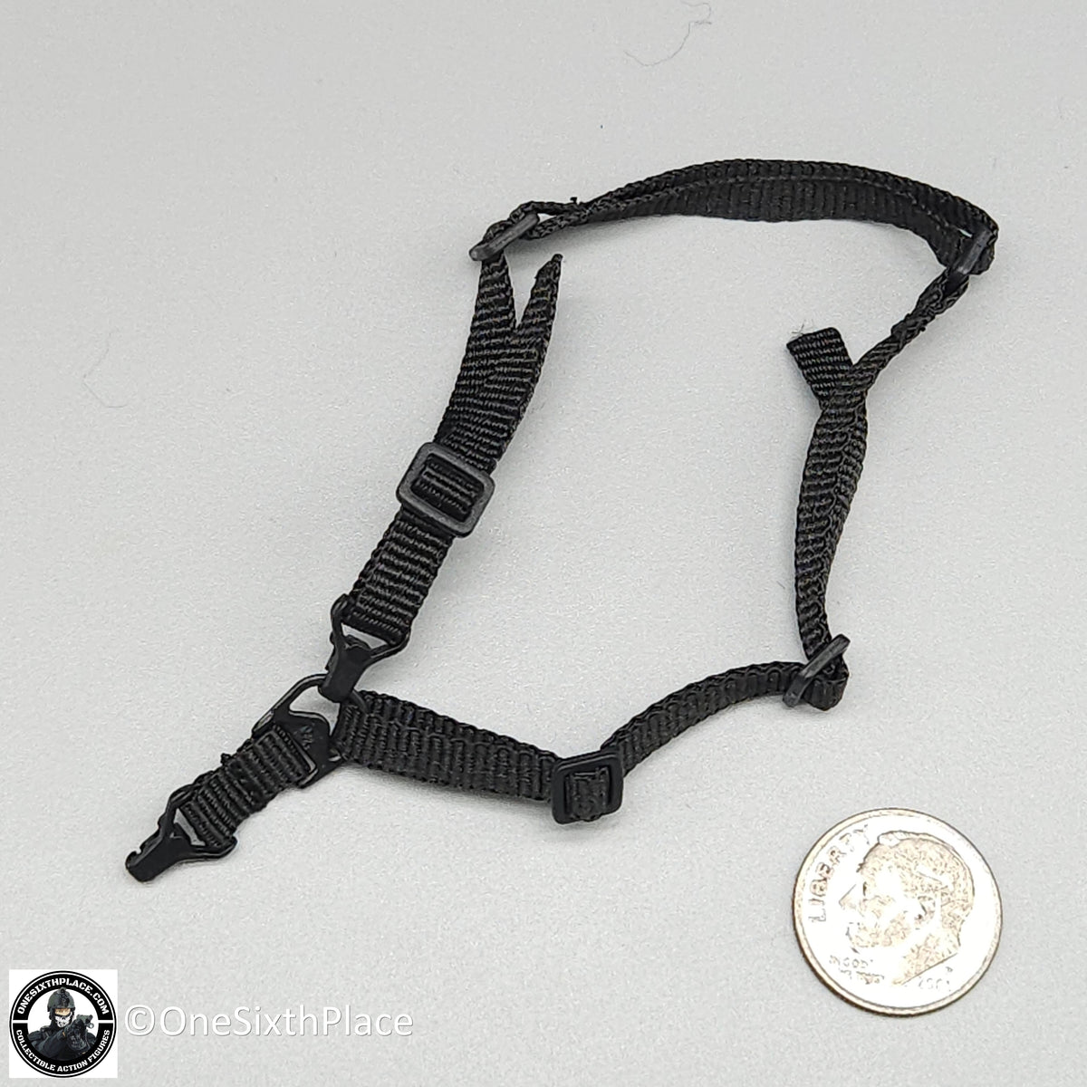 1:6 scale Easy & Simple LAPD SWAT Black Single Point Rifle Sling for 12" Figures