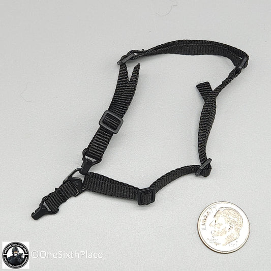 1:6 scale Easy & Simple LAPD SWAT Black Single Point Rifle Sling for 12" Figures