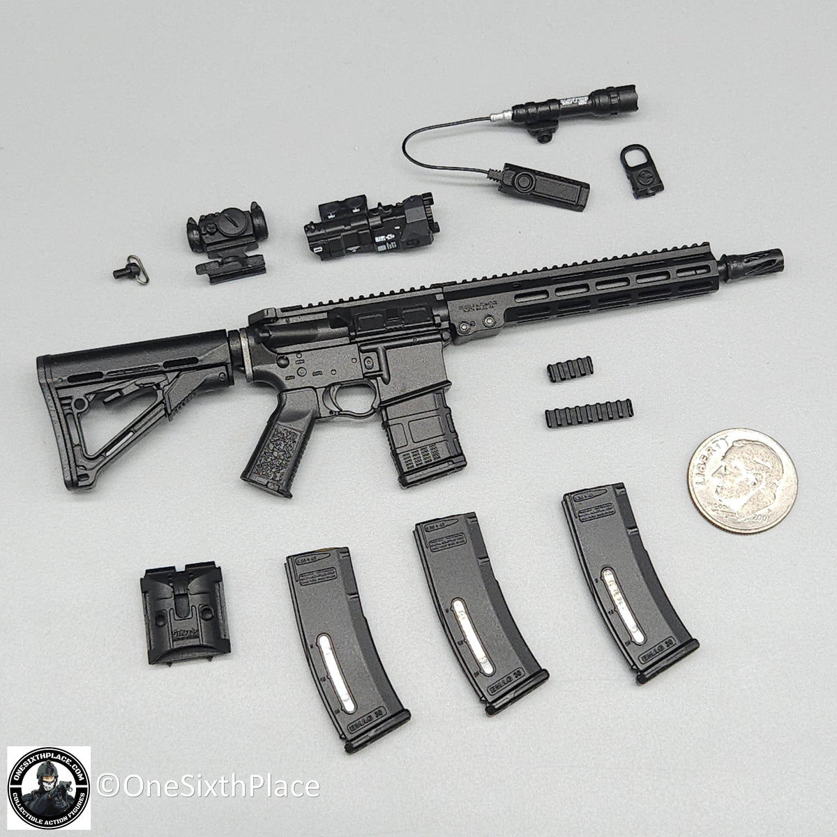 1:6 scale Easy & Simple LAPD SWAT Super Duty 5.56 Rifle Set for 12" Figures