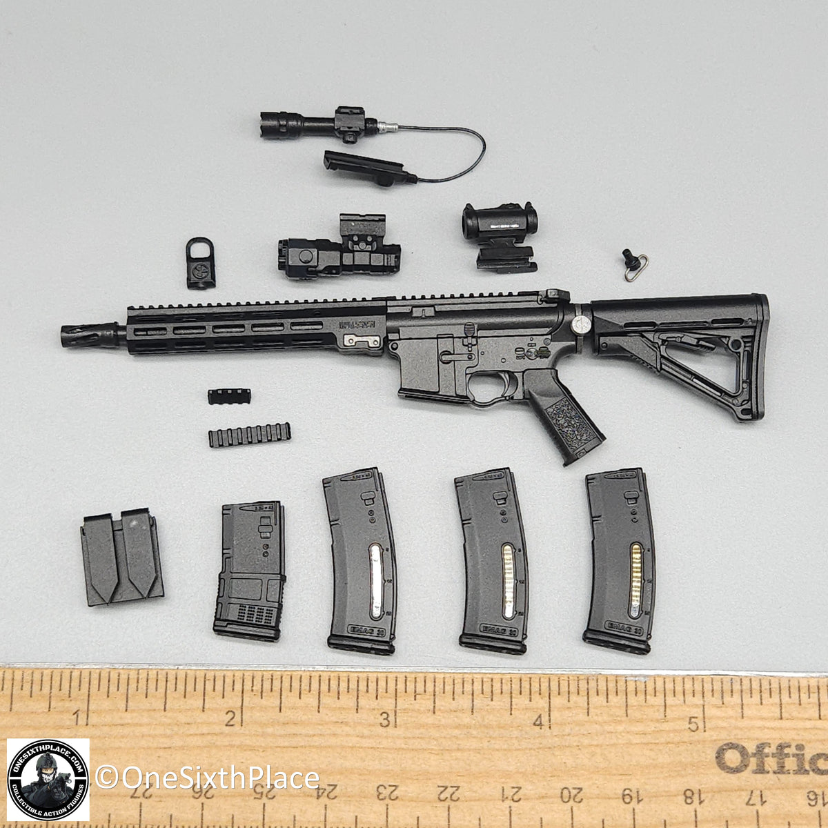 1:6 scale Easy & Simple LAPD SWAT Super Duty 5.56 Rifle Set for 12" Figures