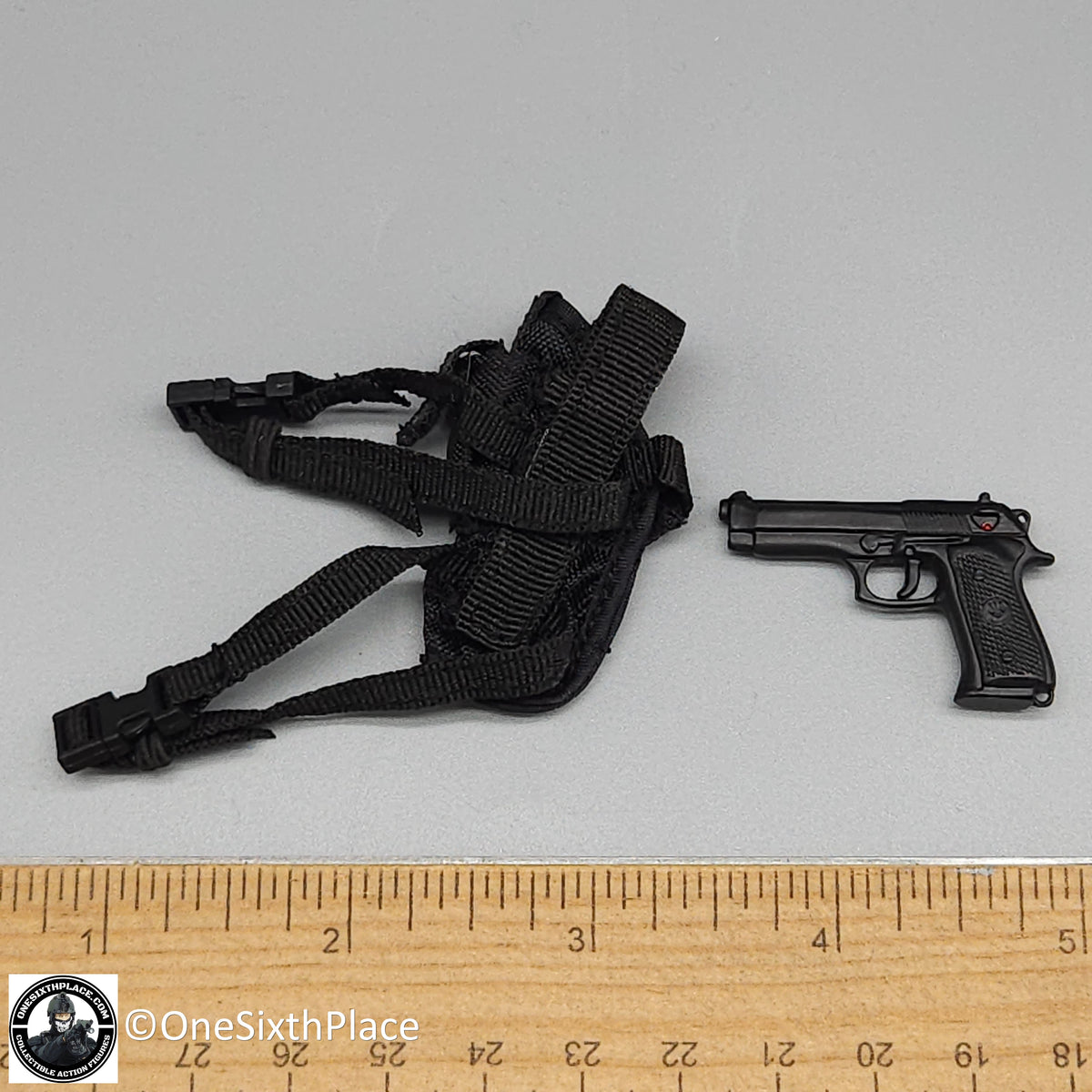 1:6 scale Toy Soldier Delta Force D-Boy Sniper M9 Pistol w/ Holster for 12" Figures
