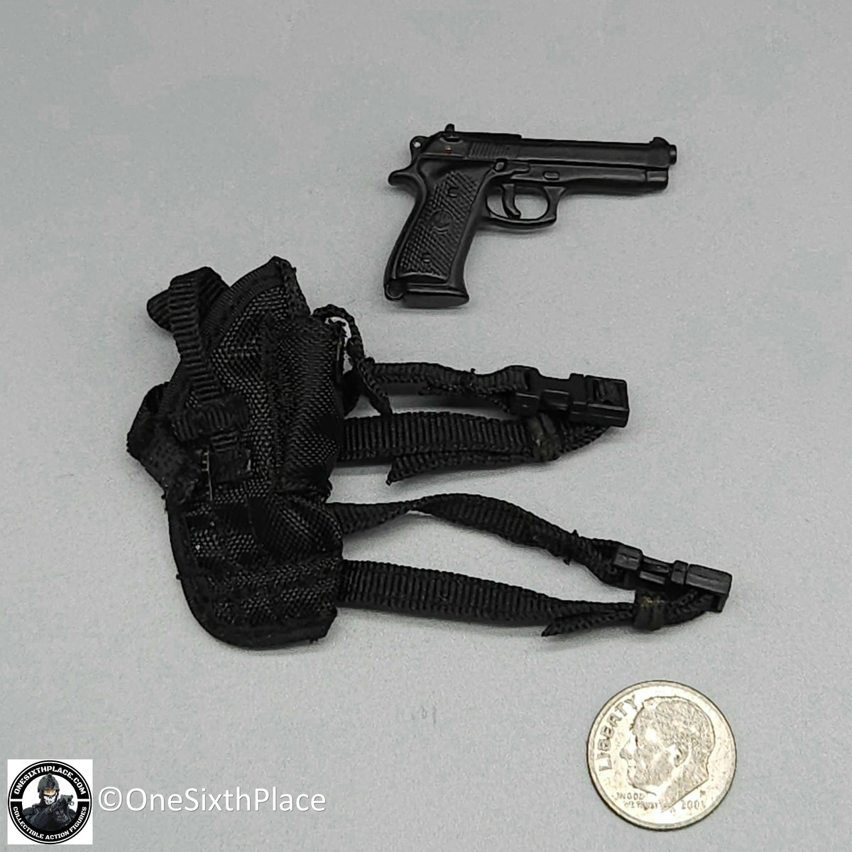 1:6 scale Toy Soldier Delta Force D-Boy Sniper M9 Pistol w/ Holster for 12" Figures