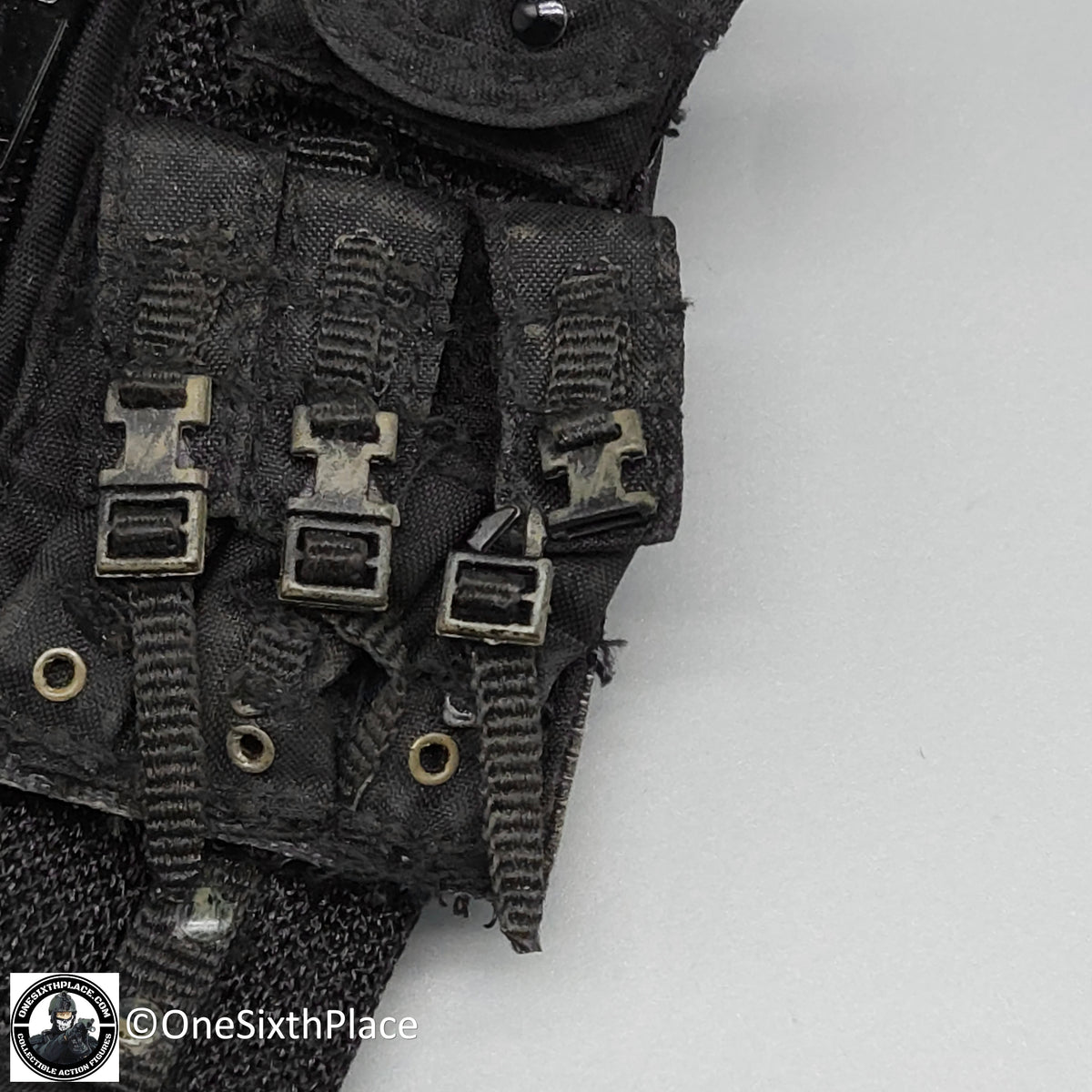 1:6 scale Toy Soldier Delta Force Custom Black ABA Vest Weathered for 12" Figures