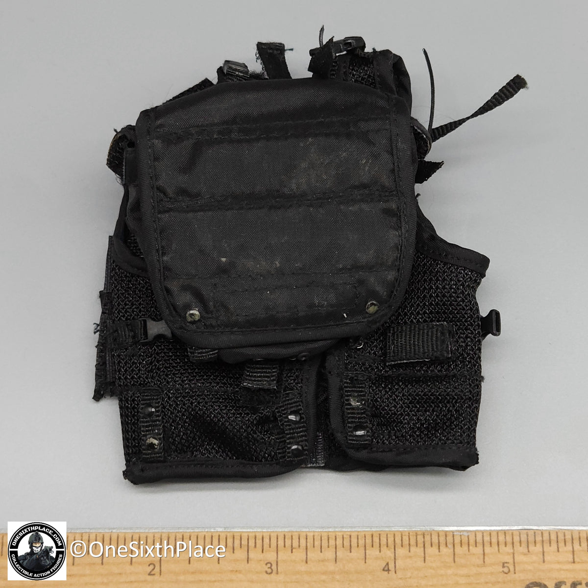 1:6 scale Toy Soldier Delta Force Custom Black ABA Vest Weathered for 12" Figures