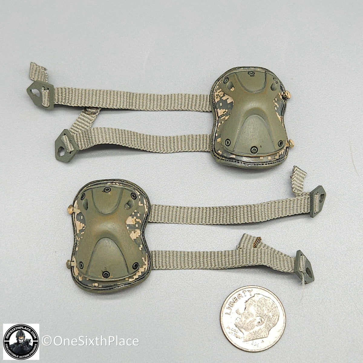 1:6 Hot Toys US Army Special Forces Sniper ACU Knee Pads for 12" Figures