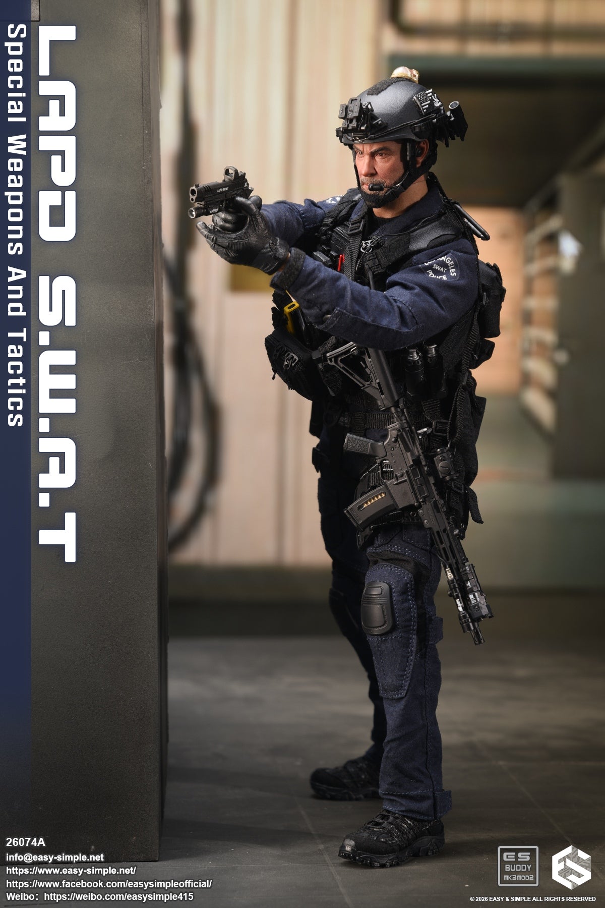 1:6 scale Easy & Simple LAPD S.W.A.T Special Weapons and Tactics 12" Figure 26074A (PREORDER)