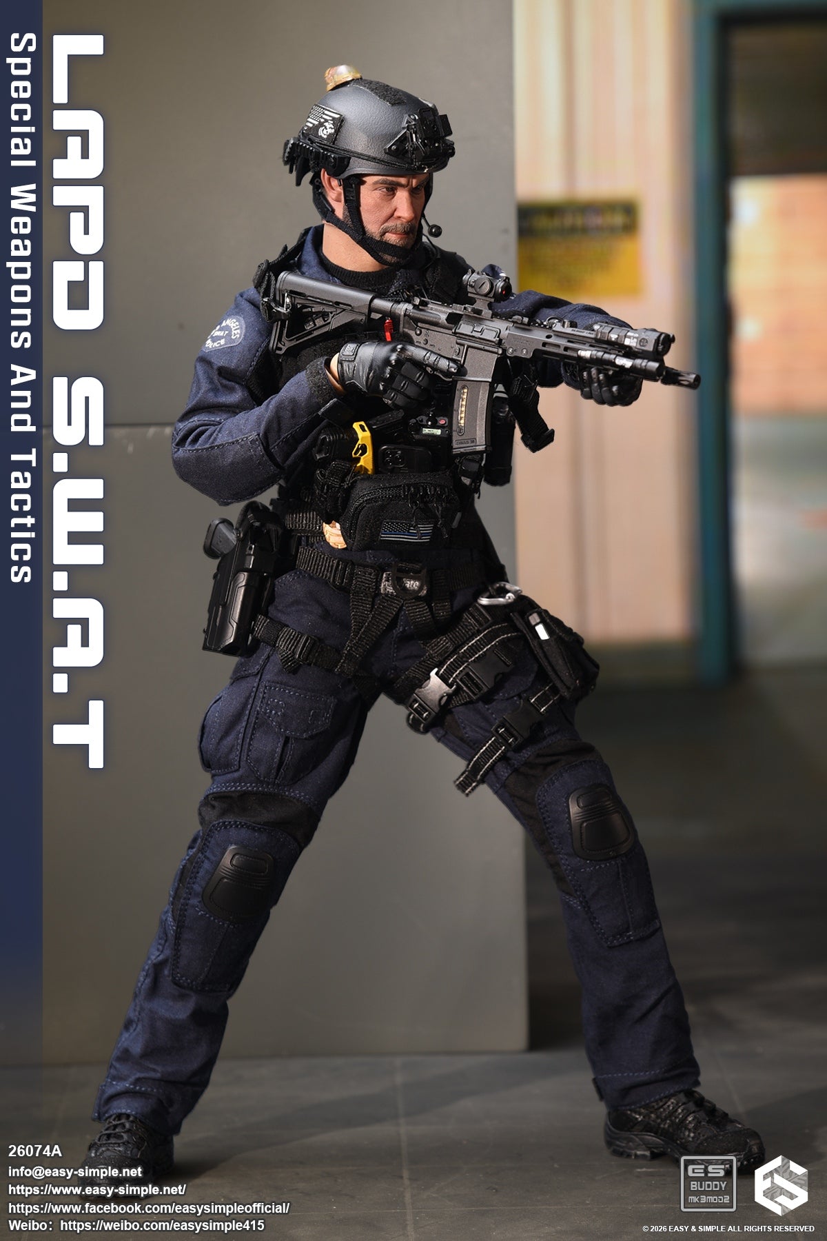 1:6 scale Easy & Simple LAPD S.W.A.T Special Weapons and Tactics 12" Figure 26074A (PREORDER)