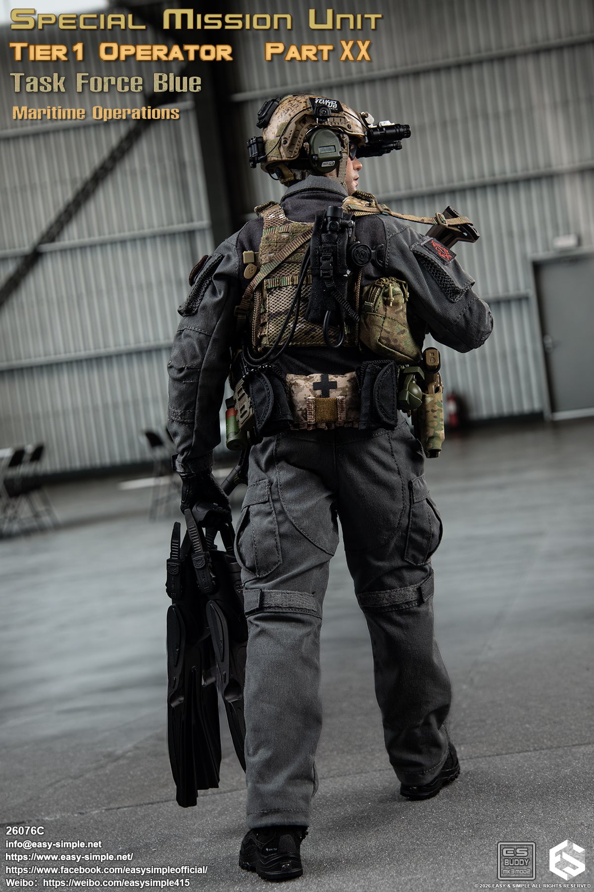 1:6 scale Easy & Simple 26076C Special Mission Unit Tier1 Operator Part XX Task Force Blue Maritime Operations 12" Figure (PREORDER)