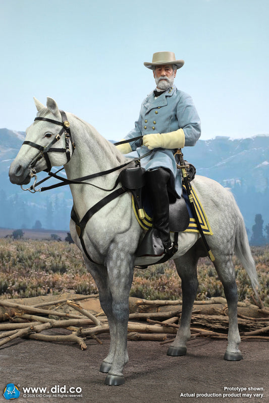 1:6 scale DID E60086 US Civil War White War Horse (Standing) for 12" Figures (PREORDER)
