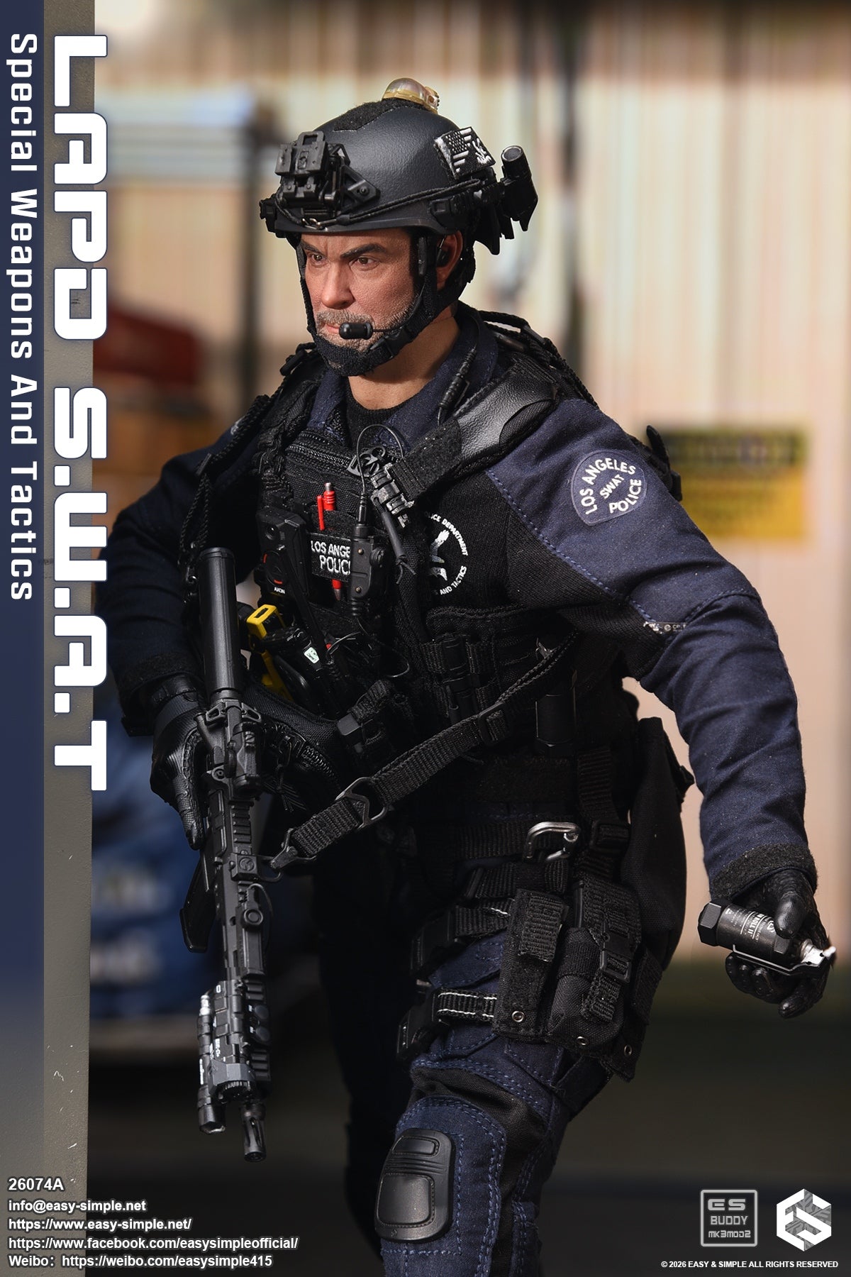 1:6 scale Easy & Simple LAPD S.W.A.T Special Weapons and Tactics 12" Figure 26074A (PREORDER)
