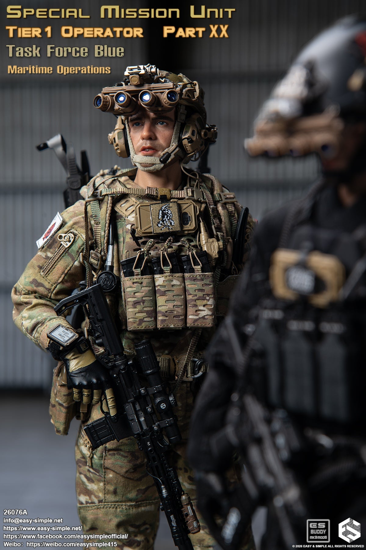 1:6 scale Easy & Simple 26076A Special Mission Unit Tier1 Operator Part XX Task Force Blue Maritime Operations 12" Figure (PREORDER)