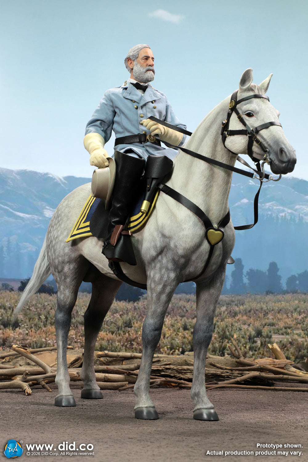 1:6 scale DID E60086 US Civil War White War Horse (Standing) for 12" Figures (PREORDER)
