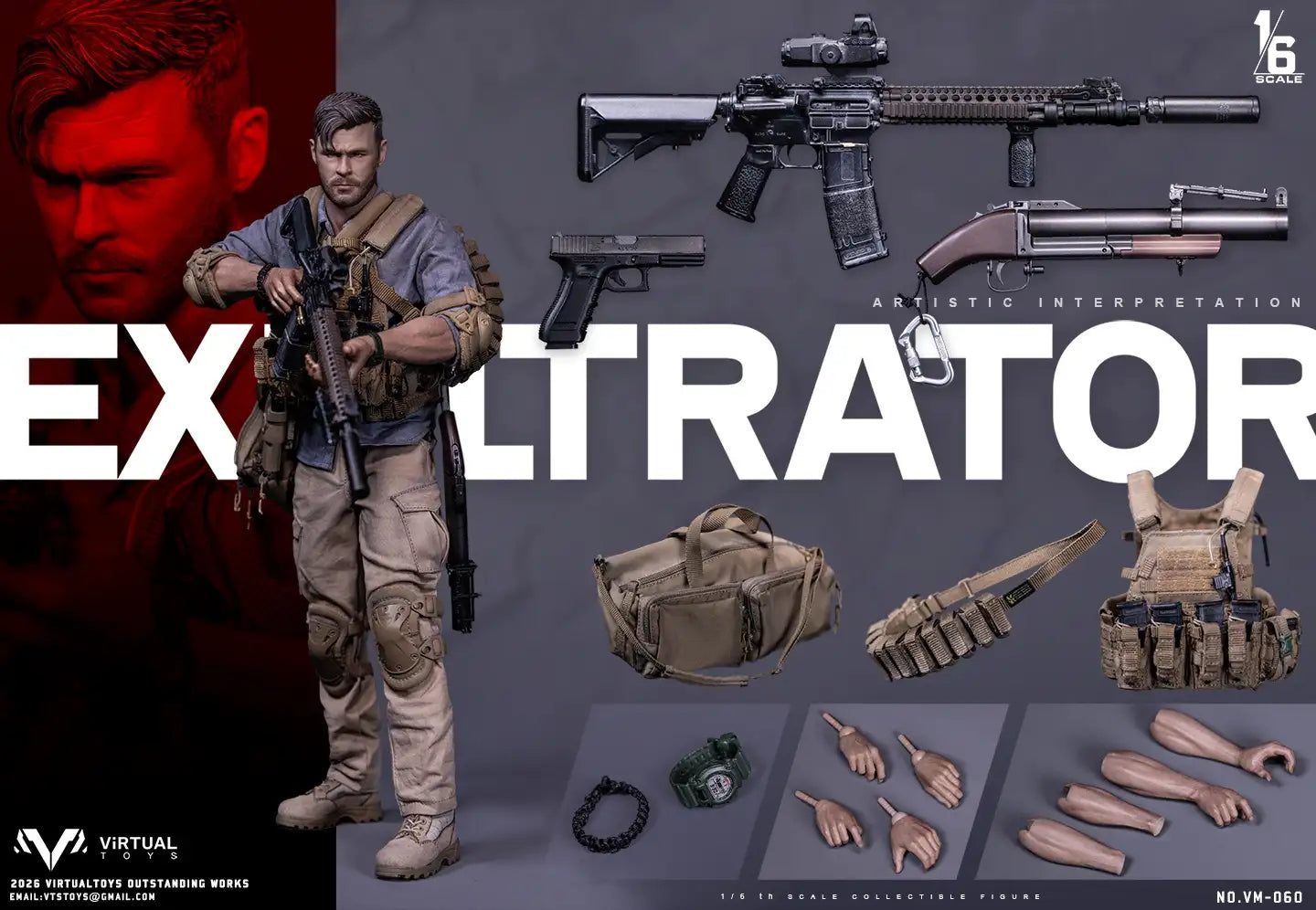 1:6 scale VTS Toys The Exfiltrator 12" Figure VM060 (PREORDER)