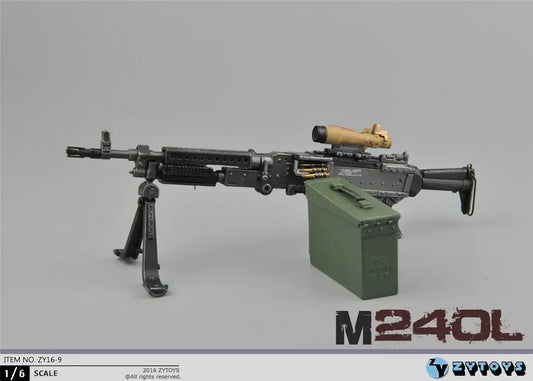 1:6 scale ZY Toys M240L Heavy Machine Gun Weapon Set for 12" Figures ZY16-9