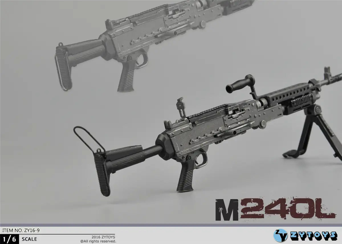 1:6 scale ZY Toys M240L Heavy Machine Gun Weapon Set for 12" Figures ZY16-9