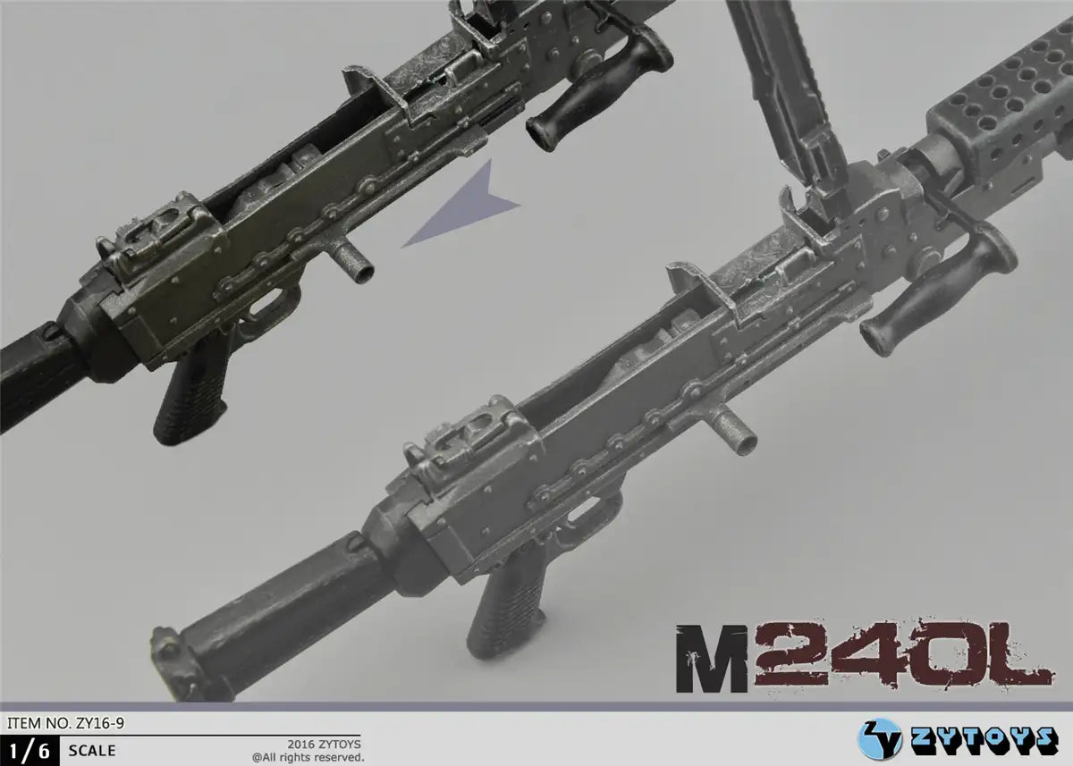 1:6 scale ZY Toys M240L Heavy Machine Gun Weapon Set for 12" Figures ZY16-9
