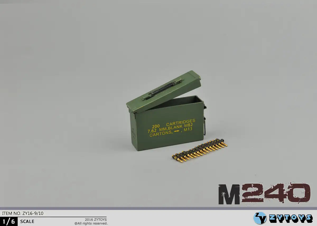 1:6 scale ZY Toys M240L Heavy Machine Gun Weapon Set for 12" Figures ZY16-9