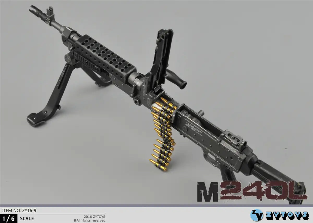 1:6 scale ZY Toys M240L Heavy Machine Gun Weapon Set for 12" Figures ZY16-9