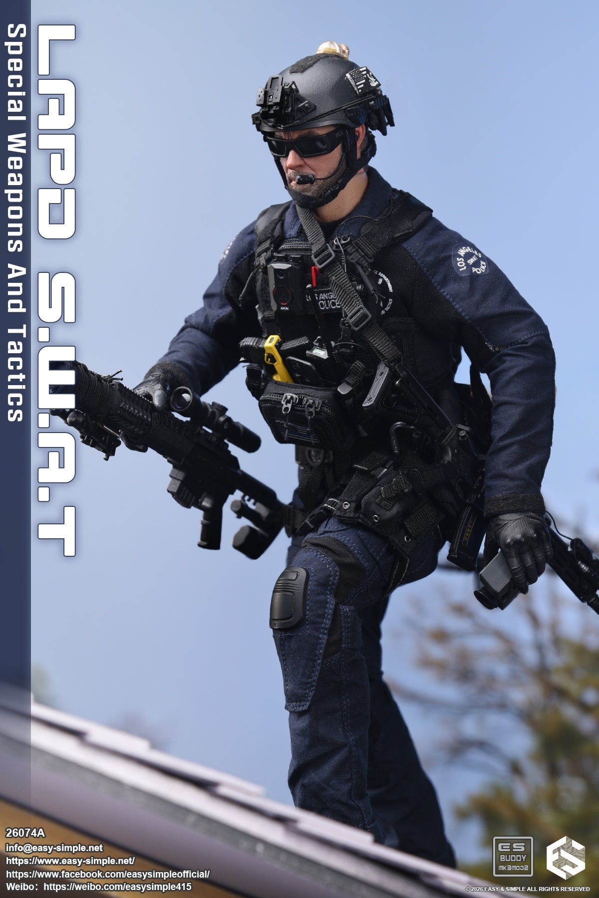 1:6 scale Easy & Simple LAPD S.W.A.T Special Weapons and Tactics 12" Figure 26074A (PREORDER)