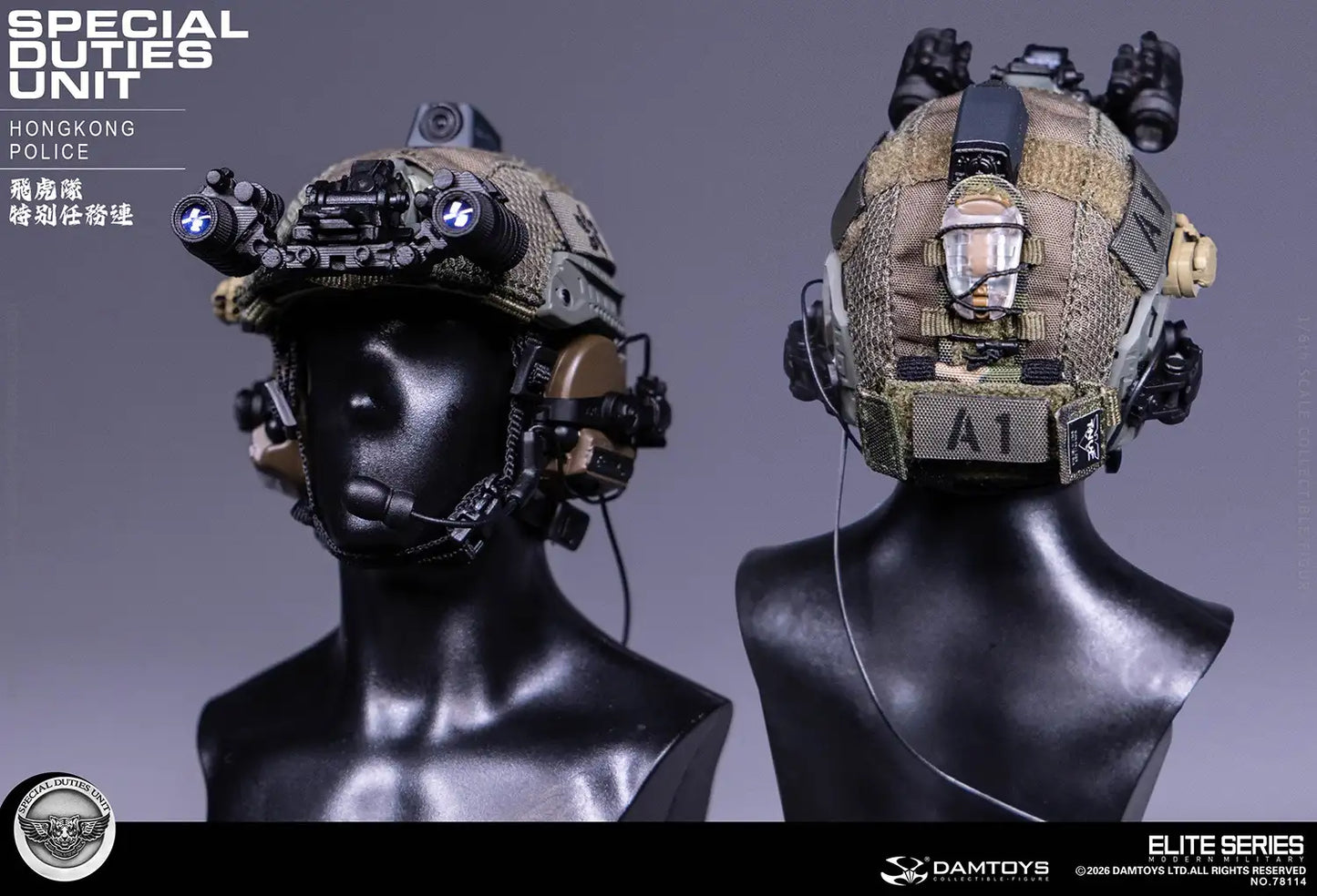 1:6 scale DAMTOYS Elite Series Hong Kong Police Special Duties Unit “Flying Tigers” Assault Team Leader 12" Figure DAM78114 (PREORDER)